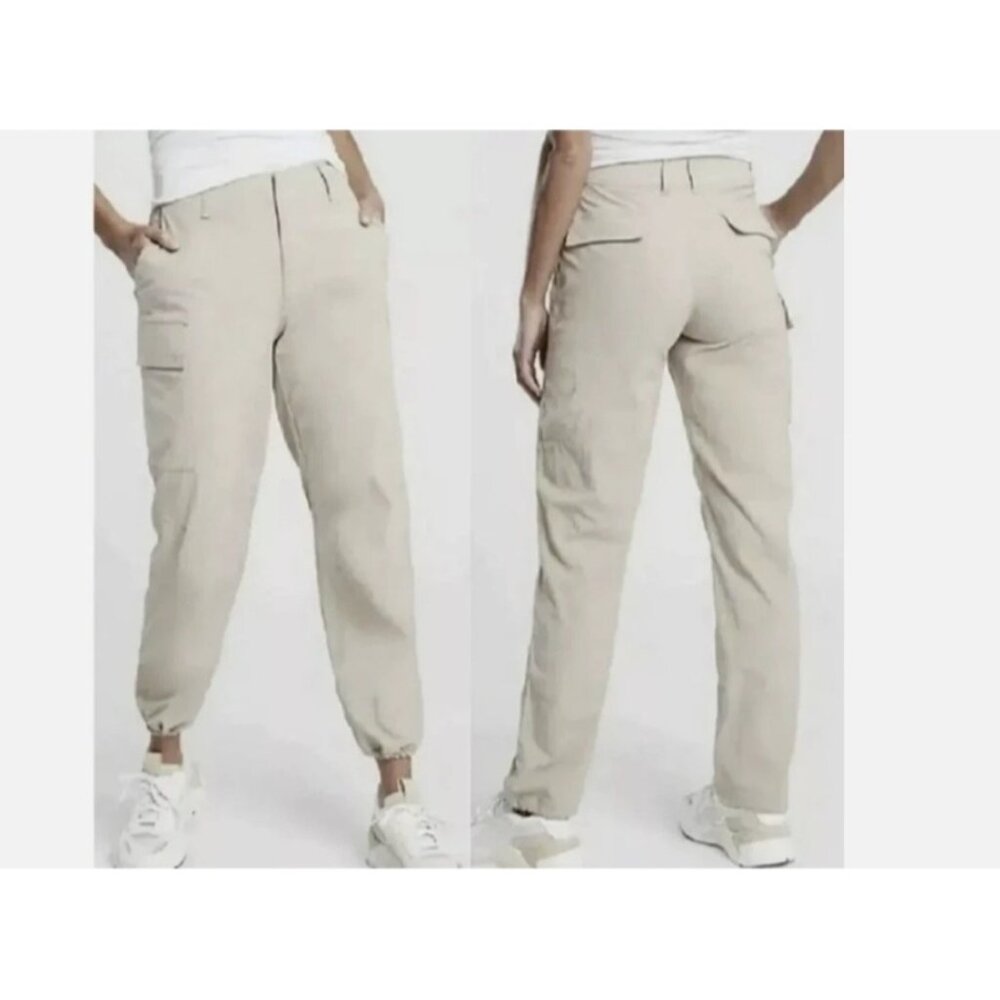 ATHLETA Trekkie Utility Cargo Pants in Beige Tan Color Outdoor Hiking Climbing